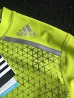 Adidas Techfit Climachill Shirt Mens Compression Short Sleeve Neon Graphic M Nwt