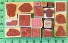 Vintage Lot Of 18 New And Used Mixed Themes Wood Mounted Rubber Stamps Lot  10