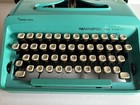 Remington Ten Forty Teal Collectible Portable Manual Typewriter In Case
