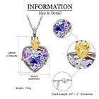 Memorial Cremation Jewelry Rose Flower Heart Urn Necklaces For Ashes For Women