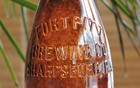 Fort Pitt Brewing  Sharpsburg  Pa   Amber Embossed Pre-prohibition Beer Bottle