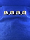 Sterling Silver - Set Of Salt Dips - Birmingham - 1865-6 - Sea Serpent Feet