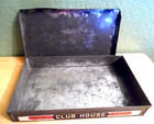 Antq 1920 s U s  Club House Cigars Store Counter  Tin 9 1 2  X 5 1 2  Vg Cd