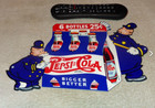 Vintage Pepsi Cola 6 Bottles   Police Policeman 12  Metal Soda Gasoline Oil Sign