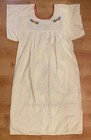 Vintage Mexican Embroidered Dress  Cotton  Bright Colors And Xlnt Cndtn  Small