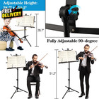 1 2 4 Pack Music Stand 2 In 1 Dual-use Folding Sheet Music Stand Lightweight P  