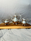 Reed   Barton 3pc Silver Plated Tea Set  Regent 5600  Rare Find