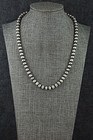 Sterling Silver Navajo Pearl Necklace 16  - Doirnda Mariano