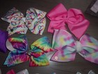 Jojo Siwa Hair Bows Lot Of 5 Large 4 Small