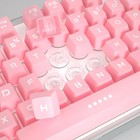 Gaming Keyboard  Pink Solid Colors Backlit Wired Keyboard Pink