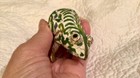 2  Vtg  Chinese Cloisonn   Brass Enamel Fengshui Frog Animal Sculpture Figurine