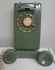 Vintage Western Electric Bell Sys Model 554 Avocado Green Rotary Dial Wall Phone