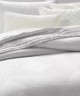 Hotel Collection  diamond Lattice  3 Piece Duvet Set W shams  Queen  White  Nwot