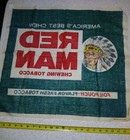 Vintage  1980 s  red Man Chewing Tobacco  Advertising Bandana   nos