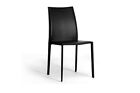 2 Black Brown Or Taupe Leather Dining Accent Office Chairs Modern Designer