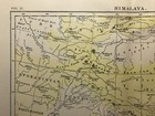 1894 Vintage Himalaya Map Old Authentic Antique Encyclopedia Britannica