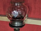 Vintage Inkwell With Faceted Cut Glass And Hinged Lid