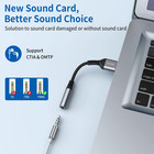 Usb To 3 5mm Audio Jack Adapter 2 Pack Headset Sound Card