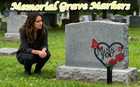 Heart Memorial Plaque Grave Marker For Cemetery memorial Grave Markers Cemetery