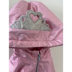 Carters Girls Pink Metallic Princess Tiara Hooded Windbreaker Jacket Size 6