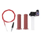 7 8  22mm Motorcycle Throttle Hand Grips With Cable Assembly Non Slip Wine Red