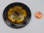 Vintage Black Carved Bakelite Flower Huge 2 5  Sewing Button