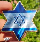 Israeli Flag Star Of David Shiny Fridge Magnet  Patriotic Jewish Judaica Symbol