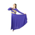 Danzcue Womens Metallic Worship Dance Dress  Metallic Bicolor Full Length Pra   