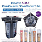 Coin Counter Coin Sorter Tube creative 5in1 Change Sorter Coin Counter