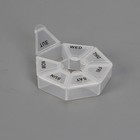 7 Day Heptagonal Pill Organizer Transparent Travel Medicine Storage Box Us