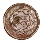 1842 Braided Hair Large Cent Large Date Variety  vg Details
