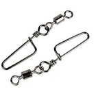 100pcs Fishing Ball Bearing Rolling Swivel Coastlock Snap Decoy Connector Clips