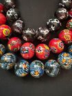 Lot - Millefiori Glass Beads - 30 Rare Unique -  12mm   b325 