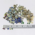 Lot Glass Beads Oval Iridescent Striped Jewelry Crafts Variety Czech Art Small