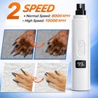 Ultra Quiet Dog Nail Grinder With Led Light  Cats   Trimmers  White