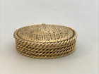 Vintage Corday Creme Solid Perfume Oval Compact Unicorn Purse Toujours Moi