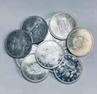 Canada 80  Canadian Silver Dollar-10 Coin Lot-6 0 Ozt Of Silver - Below Melt  
