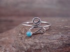 Navajo Indian Sterling Silver   Turquoise Ring By Yazzie - Size 4