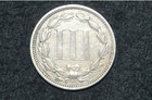 1865 Three Cent Nickel 3c    Nice Vf xf   Free Shipping