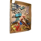 Box Of Plastic Army Men Figures And 2-vehicles  Cowboys   Indians   Accessories 