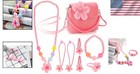 Musical   Colorful Princess Jewelry Set With Plush Handbag For Imaginative Play