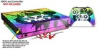 Skin For Xbox One X Console Controller Cartoon Skull Rainbow Decal