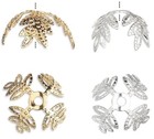Bead Cap  10 Or 100 Gold Or Silver 15x10mm Filigree Leaf To Fit 15-18mm Beads