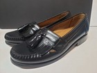 Mens Size 10 D Bass Handcrafted Original Black Leather Kiltie Tassel Weejuns