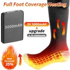 Heated Socks Electric Boot Feet Warmer Usb Rechargable 5000 Mah Battery For Xmas