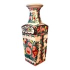 Chinese Porcelain Famille Rose Vase Vintage Hand Painted In Hong Kong 10   