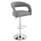 Set Of 2 Bar Stools Pu Leather Adjustable Swivel Kitchen Counter Height Chair