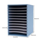 11 Tiers Paper File Holder Desktop Organizer Office Home Document Storage Rack