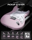 Donner Dst-80 Electric Guitar   Amplifier Gig Bag   Accessories Wood Grain Pink