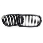 X5 Front Kidney Grille For 2014-2018 X5 F15 X6 F16 Gloss Black Double Slats